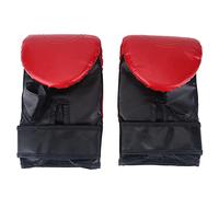 EMUKOEP Guanti da Boxe per Adulti, Combattimento, Kickboxing, Durevoli, Resistenti, Design Ergonomico per Allenamento, Sparring, Pugni, PU Rosso +, Taglia Unica, 1 Paio