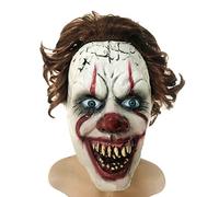 EMUKOEP Halween Clown Mask Horror Overhead Mask Cosplay Prop per la Festa di Halloween (Colorato)