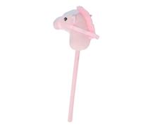 EMUKOEP Hobby Horse Stick Toy Peluche Bastone Artigianale con Effetti Sonori per Bambini Bastone da Equitazione Simulato Cartone Animato da 70 Cm (Rosa)