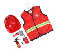 EMUKOEP Kit Costume da Pompiere Professionale per Ragazzi e Ragazze, Che Incoraggia la Risoluzione dei Problemi e le capacità di Comunicazione