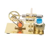 EMUKOEP Kit Modello Motore Stirling Giocattolo Educativo con Luce LED Assemblaggio Semplice per Progetti di Fisica e Scienza