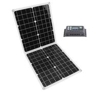 EMUKOEP Kit Pannello Solare Portatile in Polisilicio da 50 W con Materiale in Silicio Monocristallino per Batterie per Auto, Turismo