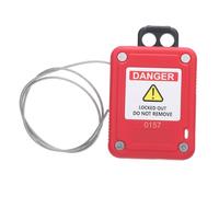 EMUKOEP Lucchetto a filo autobloccante regolabile, blocco del cavo per il tagout, migliora la sicurezza e la produttività sul posto di lavoro con un cavo in acciaio inox per l'alimentazione