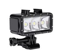 EMUKOEP Luce Video per Fotocamera, Mini Luce di Riempimento a LED Impermeabile, Lampada Subacquea per, Flash SOS, 30 M