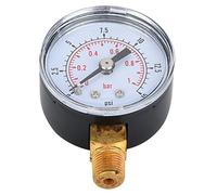 EMUKOEP Messicatore di Pressione - Meccanico Meccanico BSPT Collegamento Inferiore di 1/8 di Pollice per Aria, Olio e Acqua (0-15PSI, 0-1BAR)
