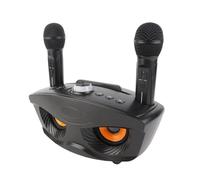 EMUKOEP Microfonico Karaoke Wireless Doppio Microfono Professionale per Casa KTV Gufo per Interni/esterni, Altoparlante Portatile Bluetooth