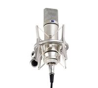EMUKOEP Microfono a Condensatore Professionale con Supporto e Cavo 48V a Diaframma Largo per lo Streaming Live di Voci