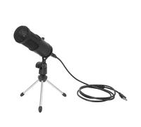 EMUKOEP Microfono a Condensatore USB Suono Premium con Luce RGB per Giochi Karaoke in Streaming Live