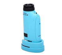 EMUKOEP Microscopio Portatile, Microscopio Portatile Illuminato a LED con Zoom da 60X a 180X con 4 Vetrini per Campioni, Luce Bianca per L'esplorazione Scientifica dei Bambini