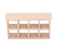 EMUKOEP Mini Espositore per Casa delle Bambole Simpatico Scaffale in Legno di Betulla per Soggiorno delle Bambole, Libreria in Miniatura in Scala 1:12 per la Decorazione della Casa delle