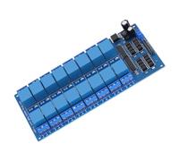 EMUKOEP Modulo relè a 16 con Protezione Fotoaccoppiatore, Ad Alto Livello 10A 250 V CA per Controllo Industriale PLC (12V)