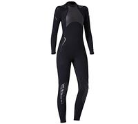 EMUKOEP Muta da Immersione in Tessuto Neoprene SCR Manica Lunga per lo Snorkeling Surf Nuoto per Sfide Estreme Donna Nera S (S)