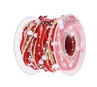 EMUKOEP Nastro per Confezioni Regalo, Robusto Accessorio Largo 3,0 Cm | Poliestere e canapa, lunghezza 5 M, ideale per matrimoni, artigianato