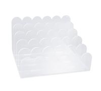 EMUKOEP Organizzatore di Posta in Acrilico, Portadocumenti con Selezionatore di Lettere a 5 Scomparti per Buste e Documenti, con Design Verticale Salvaspazio per la Scrivania di C