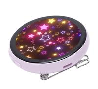 EMUKOEP Pin Digitale Touch Screen IPS HD da 1,85 Pollici, Display GIF Video Fotografico Semplice, Ideale per Mostrare Stile Unico (Viola)