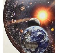 EMUKOEP Puzzle Rotondo Universo Solare Gioco da 1000 Pezzi Giocattolo per Bambini Adulti 26,5x26,5" (colorata)