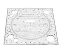EMUKOEP Righello da Disegno, Modello Multifunzione per la Lavorazione del Legno, Rapido e Accurato, per Designer, Artisti, Studenti, 4,7x4,7 Pollici