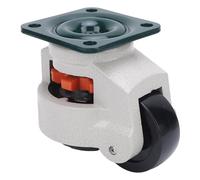 EMUKOEP Rullo di livellamento, 6600 libbre di carico, ruota in nylon da 3 pollici, rullo industriale con piastra da 95 x 95 mm, rullo girevole con base in gomma per banchi da lavoro, scaffali, armadi