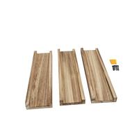 EMUKOEP Scaffali Galleggianti, 3 Pezzi di Scaffalatura a Parete Rustica a Parete per Soggiorno, con Legno Artigianale, Deposito Organizzato, Design Grazioso, Adatto per la (Colore di legno)