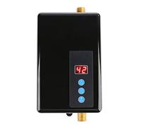 EMUKOEP Scaldabagno Elettrico Istantaneo Efficiente 220 V 5,5 KW Doccia di Acqua Calda per Bagno di Famiglia (Nera)