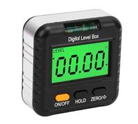 EMUKOEP Scatola di Livello Digitale Schermo Retroilluminato LCD Ad Alta Precisione per Costruzioni di Lavorazione del Legno, Misuratore di Angolo Magnetico Cercatore di Angolo Digitale 4x90 Gradi per