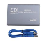 EMUKOEP Scheda di Acquisizione Video, Interfaccia Multimediale 4K HD USB 3.0 Giochi Streaming Live Plug and Play Registrazione a Bassa Latenza, con Ingresso Microfono da 3,5 Mm,