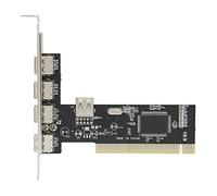 EMUKOEP Scheda di Espansione PCI Adattatore Hub USB 2.0 Ad Alta velocità per PC Accessori Universali Costruzione della Scheda Nera