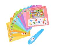EMUKOEP Schede di Lettura Russe per Bambini, Schede Audio per Allenamento | 12 Carte Fronte/retro, Suoni e Luci Interattivi, Feedback Errori Blu/rosso, Richiede 2 Batterie AAA, Sviluppa il