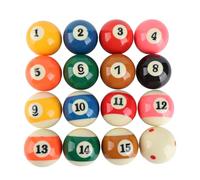EMUKOEP Set Completo di Stecche da Biliardo Piccole in Resina di Alta qualità, Durevoli e Resistenti Alle Crepe, Migliorano L'interazione tra Genitori e Bambini, 16 Palline da Biliardo