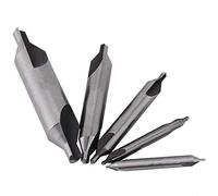 EMUKOEP Set di Broks Centrali 8 * 5 * 2 Metalworkg HSS 10pc 1mm-5mm Set Brochoo Centrale HSS Brok di Nocciola Combinati di 60 Gradi di 60 Gradi