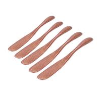 EMUKOEP Set di Coltelli per Burro in Legno Spalmatori Squisiti per Utensili da Taglio per Formaggio e Marmellata per Pane e Torte, Stoviglie da 5 Pezzi da 6,5 pollici per gli Amanti dei Gadget da