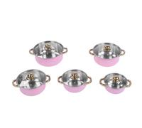 EMUKOEP Set di Pentole in Acciaio Inossidabile, Set da Completo con Pentole per Zuppe, Padelle e, Perfetto per Chef Casalinghi e Appassionati di