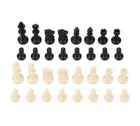EMUKOEP Set di Scacchi Standard da Torneo in Plastica ABS, Leggero e Portatile per gli Amanti degli Scacchi in Bianco e