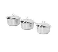 EMUKOEP Set Versatile di Pentole in Acciaio Inossidabile per la di Casa, Ristorante, Distribuzione Uniforme del Calore, 3 Pezzi