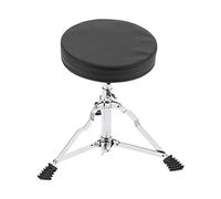 EMUKOEP Sgabello per Batteria, Sedile per Batteria Regolabile in Altezza con Maniche in Gomma Antiscivolo, Supporto Triangolare in Acciaio, Sgabello per Pieghevole per