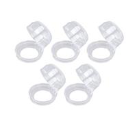 EMUKOEP Sicurezza per i bambini Coperchio di protezione per pomello del fornello a gas, resistente alle alte temperature, copertura della manopola del forno a prova di bambino (bianco trasparente)