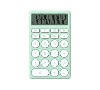 EMUKOEP Simpatica Calcolatrice a Forma di Cartone Animato con Display a Grande Schermo, Pulsanti Silenziosi, Portatile per Uso Scolastico e in Ufficio (Verde)