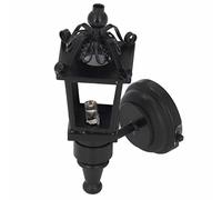 EMUKOEP Simulazione Lampada da Parete a LED in Miniatura per Casa delle Bambole Decorazione del Giardino Bellissima Lampada da Parete Nera Modello Scala 1/12 per Vetro in Metallo da Cortile