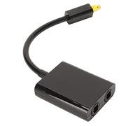 EMUKOEP Splitter per Cavo Ottico Nucleo Interno in Fibra Ottica Premium per Computer con Lettore CD DVD, Distribuzione in Due Facile da Usare (Nera)