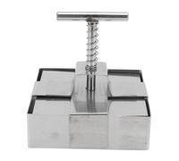 EMUKOEP Stampo per torta in acciaio inox, per uso alimentare, multiuso, con pistone caricato a molla in acciaio inox, per insalate (L)