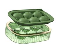EMUKOEP Stampo rotondo per cubetti di ghiaccio per casa, bar, cocktail, bevande di whisky bourbon (sei palline - verde)