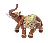 EMUKOEP Statua di Elefante, Statuetta in Resina Realizzata a Mano con Aspetto Finemente Dipinto a Mano per L'arredamento Dell'ufficio Domestico, Regalo per il Matrimonio di Compleanno