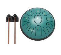 EMUKOEP Tamburo con Lingua in Acciaio Dal Design Elegante da 6 Pollici con Plettri per le e per Principianti Che Imparano la Musica (Verde)