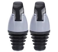 EMUKOEP Tappo per Bottiglia di Olio di Alta qualità Dose Facile da Controllare 2 Pezzi ABS + Silicone Fornitura da Blu Chiaro Grigio per Vasi di Olio di Vino Rosso (Grigio)