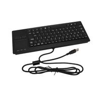 EMUKOEP Tastiera Industriale con Touchpad Funzione HUB USB 2.0 Mini Tastiera Cablata Plug and Play per il Settore Manifatturiero