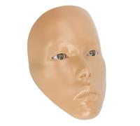 EMUKOEP Tavola Integrale per Pratica del Trucco in Silicone, con Set di Pennelli per Trucco 7 Pezzi e Olio Detergente 20 Ml, per Scuola di Formazione di Bellezza per Principianti (Pelle di grano)