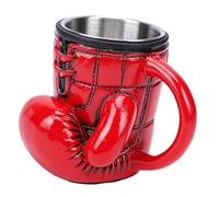EMUKOEP Tazza Premium con Guantoni da Boxe 3D Tazza da tè in Acciaio Inossidabile, da caffè con Manico Ergonomico, Ideale per la Festa del papà, 4,72x3,94 Pollici (Rossa)