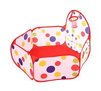 EMUKOEP Tenda da Biliardo Resistente con Palline per Bambini in Cartone Animato con Cestino da Tiro per lo Sport e L'apprendimento Cognitivo per Bambini (Cornice di ripresa da 150 cm)