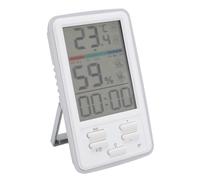 EMUKOEP Termometro Igrometro con Display LCD di Grandi Dimensioni con Foro per Appendere i Record Massimo/minimo per Seminterrati, Serre, 5,08 Once