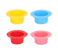 EMUKOEP Vaso per Cera in Silicone Resistente Al Calore, Facile Pulizia, Ampio Utilizzo, Assortimento di 4 Colori per la Depilazione del Viso